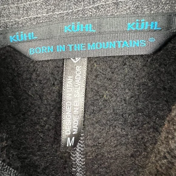 Kuhl Womens Alfpaca Hoodie Fleece Full Zip Black/Gray Outdoor Warm Wear Medium - Picture 5 of 16